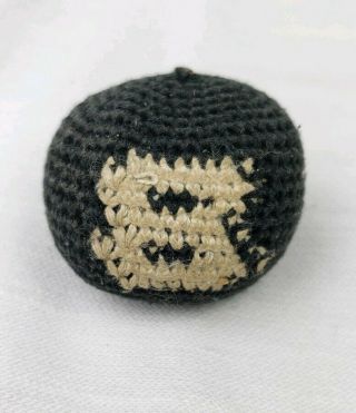 Vintage 90s Hacky Sack 8 Ball Crochet Footbag Ball 8ball