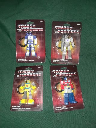 Transformers G1 Keychain Bag Clip Complete Set Of 4