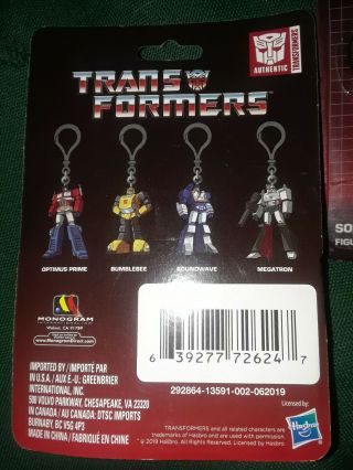 Transformers G1 Keychain Bag Clip Complete set of 4 2