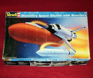 Revell Discovery Space Shuttle W/ Boosters Model Kit Open Parts In Bag
