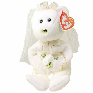 Ty Beanie Baby - Hers The Bride Bear (internet Exclusive) (8.  5 Inch) - Mwmts