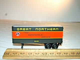 Ho Great Northern Railways 6145 Orange & Black Piggyback Semi Trailer 3 1/4 "