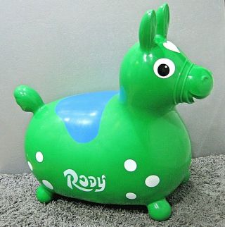 Gymnic Rody Horse Baby Toddler Ride On Vinyl Bouncing Toy,  Green,  Ships Deflated