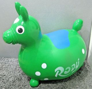 Gymnic Rody Horse Baby Toddler Ride On Vinyl Bouncing Toy,  Green,  Ships deflated 2