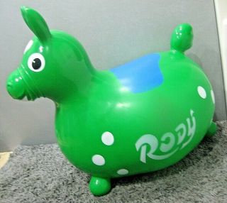Gymnic Rody Horse Baby Toddler Ride On Vinyl Bouncing Toy,  Green,  Ships deflated 3