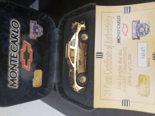 24k Gold Nascar 50th Anniversary Monte Carlo Racing Champions 1998 W/