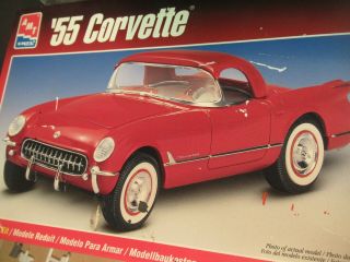 1955 Corvette Model Car Kit Started 1/25 Chevrolet Amt Usa
