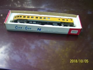 N scale Con - Cor Union pacific rounded end car 4048 2