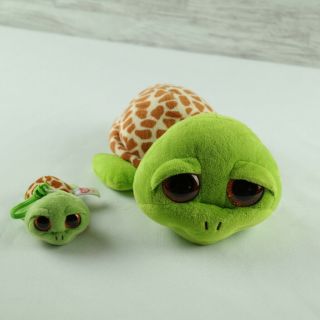 Ty Beanie Boos Zippy The Turtle Medium & Key Chain Plush Stuffed Animals
