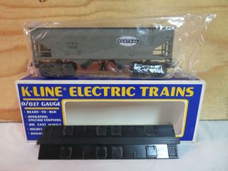 K - Line Train Operating Nyc York Central 2 - Bay Covered Hopper Car 7112