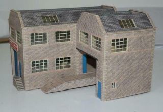 Nicely Built Card Building - Suit Hornby Oo - Warehouse / Goods Depot - Appleby