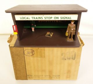 Mini Craft 200 Hand Crafted " Whistle Stop " Train Station - Ex,  In Orig.  Box