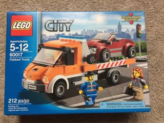 Lego City Flatbed Tow Truck And Car Set 60017