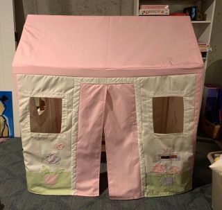 Pottery Barn Kids Canvas Cottage Playhouse Holiday Christmas Girls