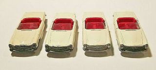 1966 (4) MATCHBOX LESNEY MERCEDES - BENZ 230SL CVT ' S 27 (WHITE) SHARP RARE CARS 2