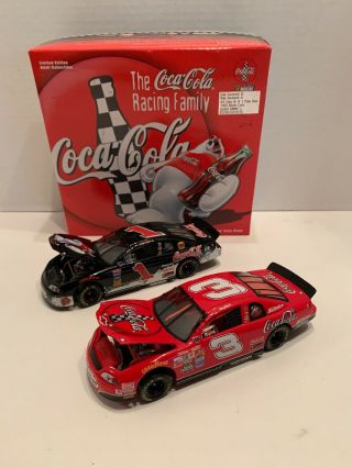 Dale Earnhardt Sr/jr 3 & 1 Nascar 1998 Monte Carlo Coca - Cola Twin Pack 1:32