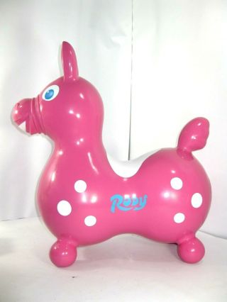 Vintage Ledra Plastic Pink 1984 Rody Horse Ride On Bouncing Toddler Pony Italy