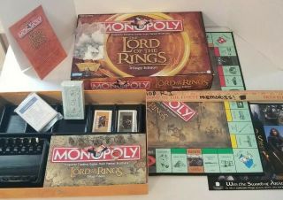 Monopoly Lord Of The Rings Trilogy Edition Board Game Complete 2003 Lotr