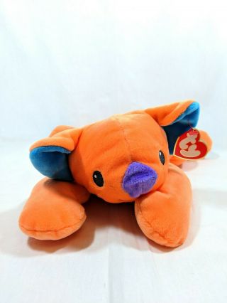 Nwt Ty Pillow Pals Koala 1998 Stuffed Animal Plush Orange & Blue