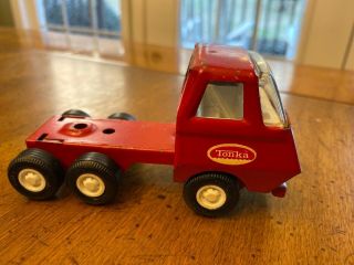 Tonka Truck Vintage Flatbed Tractor Trailer Red Mini Tini Classic & Wagon 2