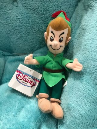 The Disney Store And Parks Mini Bean Bag Plush Peter Pan 8 "