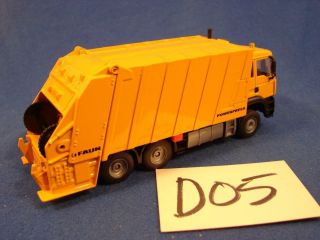 D05 1/50 Siku Yellow Diecast Power Press Faun Waste Garbage Truck Trash