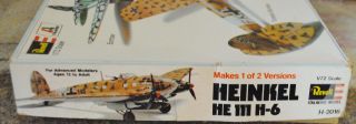 Revell 1:72 Heinkel He 111 H - 6 Plastic Aircraft Model Kit H - 2016 2