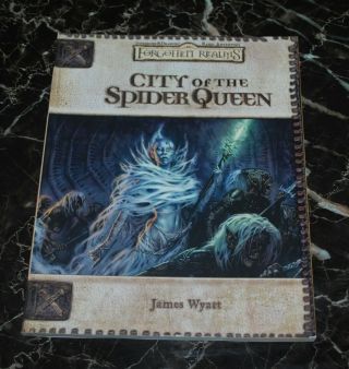D&d City Of The Spider Queen W/map Booklet Forgotten Realms Hc D20