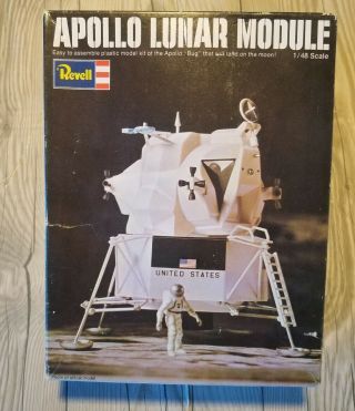 Apollo Lunar Module Revell 1/48 Vintage 1969 Nasa Bug Plastic Model Kit