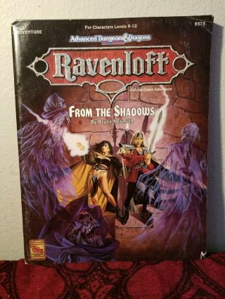 Ad&d Ravenloft From The Shadows With Map Adventure Module - Tsr