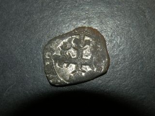 Medieval Silver Coin 1200 - 1300 ' sAD Crusader Era Cross Templar France Ancient 3