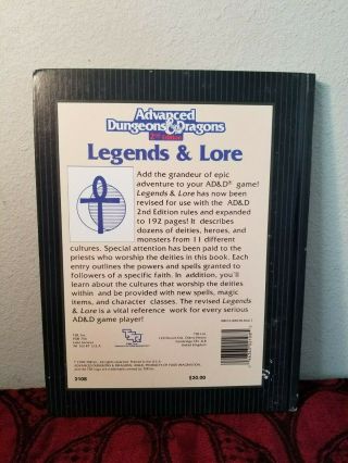 AD&D Legends & Lore 2nd Edition - TSR 2