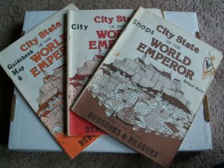 D&d City State Of The World Emperor 1980 Judges Guild 3 Books (no Maps Or Cover)
