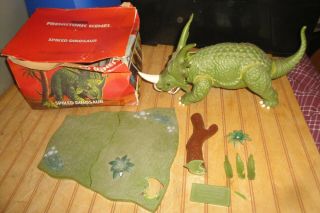 Vintage 1972 Aurora Prehistoric Scenes Spiked Dinosaur Model Kit W/ Box As - Is