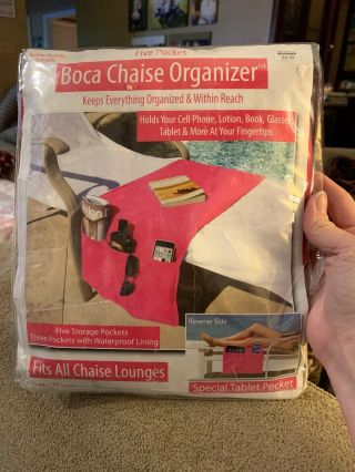 Better Things 5 Storage Pockets Pink Boca Chaise Organizer (ct)