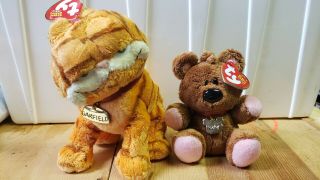 From " Garfield The Movie " Garfield,  Pooky And Louie Beanie Babies