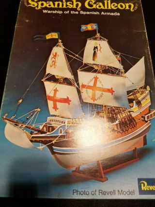 Revell Spanish Galleon Warship Of The Spanish Armada Open Box 11 1/2 X 13 1/2