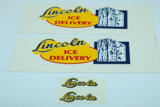Lincoln Toys Ice Delivery Truck Decal Set - Canada - Pressed Steel
