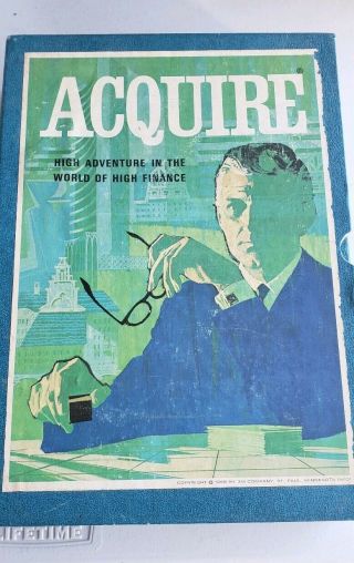 1968 Acquire Board Game High Adventure In The World Of High Finance 100