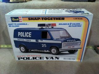 Snap - Together Police Van Tactical Force Revell Vintage Plastic Model Kit