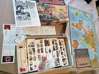 Axis And Allies Board Game Milton Bradley 1st Edition 1984 Maybe Complete