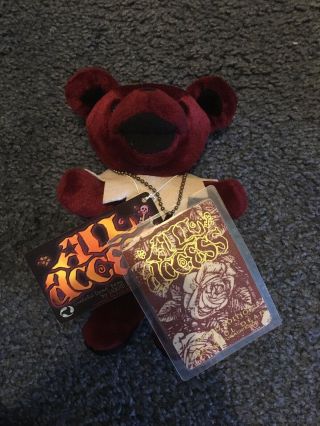 Red Grateful Dead All Access Limited Edition Bean (beanie) Bear