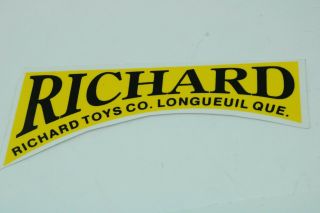 Richard Toys Ride On Towing Truck decal set - pressed steel - Canada 2