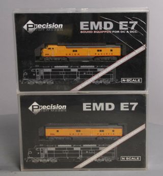 Precision Craft Models N Union Pacific Emd E7 Ab Diesel Locomotives: 999 998b
