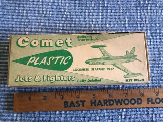 Vintage Comet Plastic Model Airplane/jet.  Kit Pl - 3