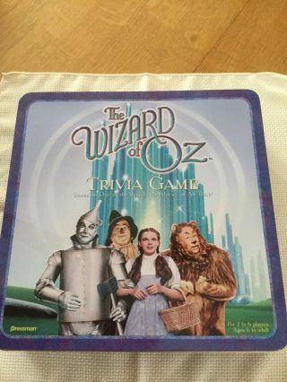 Wizard Of Oz Trivia Board Game Trivial Pursuit Boardgame Collectors Tin