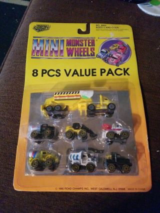 Road Champs Mini Monster Wheels Micro Machines Size 8 Pack