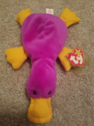 1993 Ty Beanie Baby Patti The Platypus 4th Gen Tags