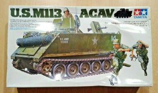 43 - 35135d Tamiya 1/35 Scale Us Army M113 Acav Plastic Model Kit