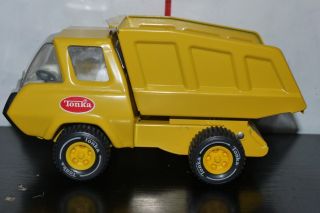 Vintage 8 " Metal Toy Yellow Dump Truck Tonka